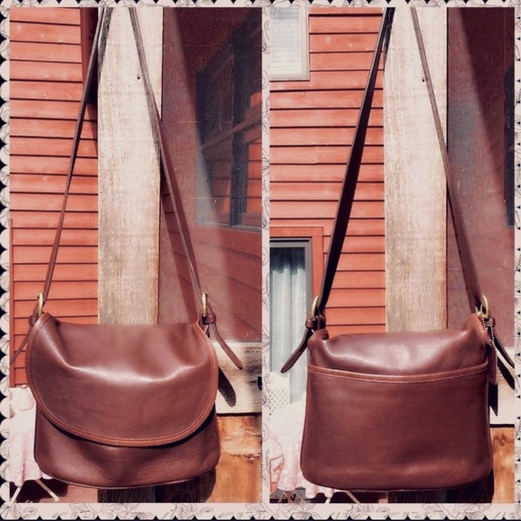 VINTAGE COACH FLETCHER MAHOGANY SADDLE BAG 4150 - Picture 14 of 15